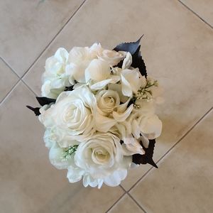 Faux Rose Flower Bouquet